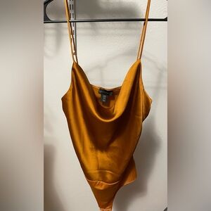 House of Harlow 1960 Bronze Cowl Neck Bodysuit